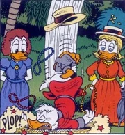 Hortense et Matilda observent leur frère, en pleine négociation.