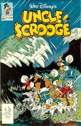 Couverture de la revue américaine Uncle Scrooge n°244 de juillet 1990, illustrant ce récit. Elle est dessinée par Bill White et encrée par Bill Langley sur une idée de Bob Foster.