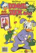 Couverture du magazine norvégien Donald Duck & Co n°1994-13 illustrant l'histoire et dessinée par Michel Nadorp.