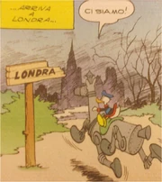 Donald d'Artagnonald arrive à Londres.