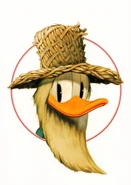 Le déguisement naturel de Donald dans l'histoire, redessiné par Marco Rota.
