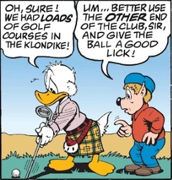 Picsou lors de la dernière épreuve, dans la confusion face au golf.