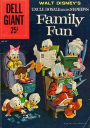 Couverture de l'album Dell Giant n°38 où est parue pour la première fois Une séance de nettoyage par le vide, dessinée par  sur une idée de Carl Barks.