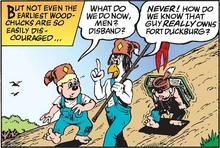 Fulton Trouvetou lorsqu'il était jeune dans cette histoire et membre des tout premiers castor junior