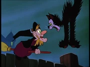 Hazel effrayant un chat noir, dans le court métrage .
