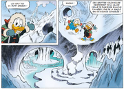 Picsou et Donald arrivent aux grottes du mont Erebus