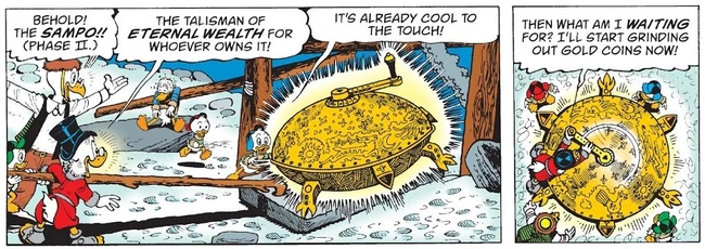 Géo Trouvetou ayant recréé le mythique sampo.