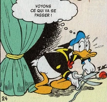 Donald coupe le fil du téléphone.