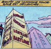 Les panneaux publicitaires.