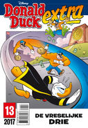 Couverture de la revue néerlandaise Donald Duck Extra n°2017-13 du 21 novembre 2017 illustrant ce récit. Elle est dessinée par Jan-Roman Pikula.