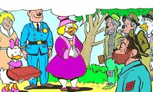 Daisy avec une dame du Club-Féminin.