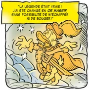 Sir Francis McPicsou changé en or massif.