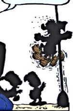 56.21A.jpg (16 kio) Donald accroché à une rame sous les yeux impuissants de ses neveux.