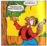 Géo dessiné par Massimo De Vita dans Paperinik e il dollaro da un milione d'août 1975.