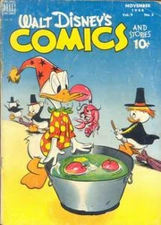 Couverture de Walt Disney's Comics and Stories n°98, où est parue pour la première fois l'histoire.