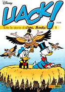 Couverture du magazine italien Uack! no5 réutilisant une case de l'histoire de Carl Barks.