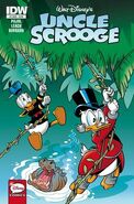 Couverture de l'Uncle Scrooge n°408A dessinée par Miquel Pujol.