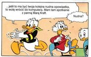 Donald Duck dans l'histoire Picsou contre Picsou, dessiné par Arild Midthun.