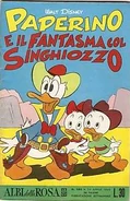 Couverture de la revue italienne Albi della rosa / Albi di Topolino n°285 illustrant l'histoire et dessinée par Ambrogio Vergani.