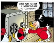 Les canards trouvent le coffre du Lucretia.