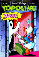 Topolino 1663.jpeg (426 kio) Couverture de la revue italienne Topolino n°1663 du 11 octobre 1987 illustrant ce récit.