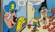 Jiminy Cricket en liaison avec le commissaire Finot, à Mickeyville.