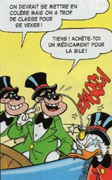 Les Rapetou montrent leur réussite à Picsou.