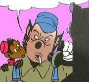 Le bandit au téléphone avec Jingo.