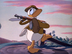 Donald Duck soldat Gauche..