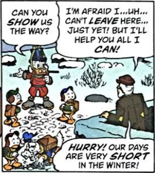 Un neveu essuyant Donald.