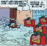 Picsou et les Rapetou sous des tonnes de commandes.