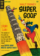 Couverture de Walt Disney Super Goof n°4, montrant Super Dingo sur la Tour de Pise.