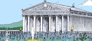 Le temple d'Artémis à Éphèse.