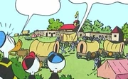 Donald et ses neveux en Californie en 1848.
