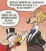 Baptiste, affublé de cheveux blonds et courts.