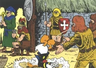 Bouclier de guerrier brito-romain orné d'une croix.