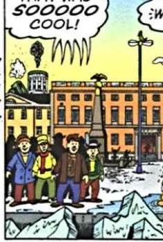 Le dôme d'un immeuble par terre.