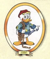 Picsou tel qu'il était en 1880, au moment de l'histoire, selon Don Rosa.