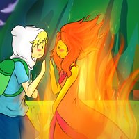 Finn and flame princess by doodle sprinkles-d5ejmy7.png