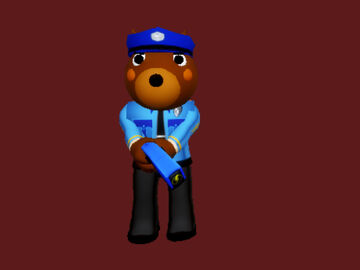 Roblox Officer Doggy Piggy Coloring Page