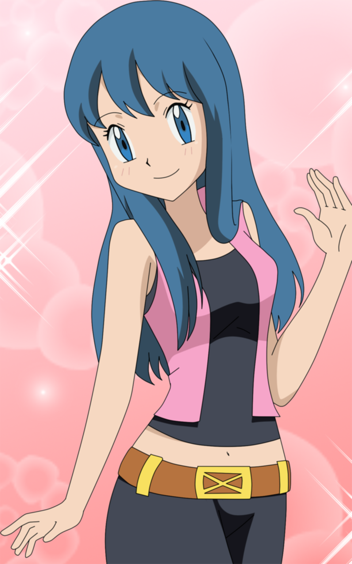 Pokemon Platinum Cartoon- Female Trainer (Dawn) by