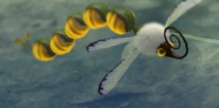 Primer plano de una Libélula nectarina (nuevos enemigos)