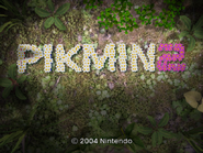 The title screen for Pikmin 2.