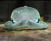 The Armored Mawdad's mandibles are used for trapping prey. They can be broken with Rock Pikmin.