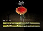 The Toxic Toadstool being analyzed in Pikmin 2