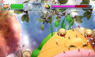 Emperor Bulblax being attacked by Pikmin, shaking them off.