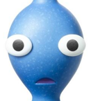 A close-up of a Blue Pikmin from Pikmin 3.