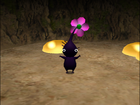 A screenshot of a Purple Pikmin as seen in Pikmin 2