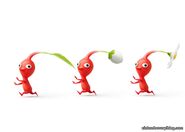 Running red Pikmin.