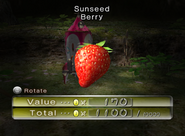 The Sunseed Berry being analyzed in Pikmin 2